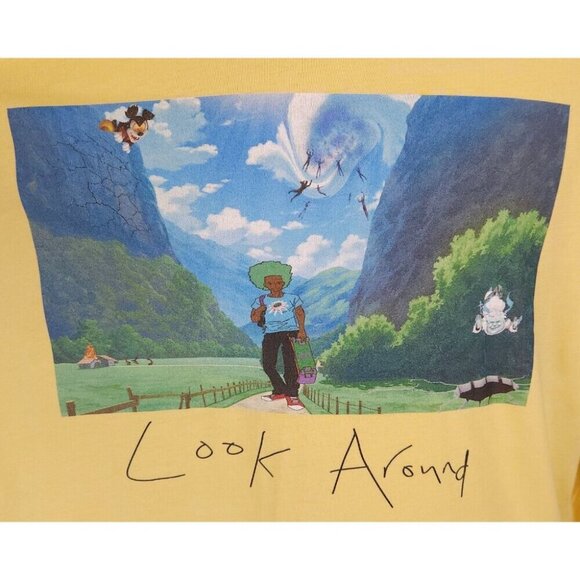 Vivendii Organic Cotton Long Sleeve T-Shirt L Mens Yellow Look Around $170 - Picture 3 of 15